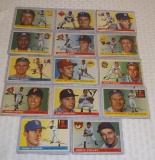 14 Different Vintage 1955 Topps Baseball Card Lot