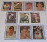 10 Different Vintage 1957 Topps Baseball Card Lot