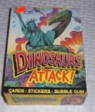1988 Topps Dinosaurs Attack! Unopened Wax Box 48 Packs w/ Posters Straight From Case