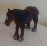 Vintage Cast Iron Horse Clydesdale Farm Animal Statue Figure Repro