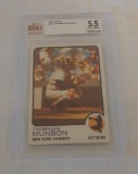 Vintage 1973 Topps Baseball #142 Thurman Munson Yankees Beckett GRADED 5.5 EX+