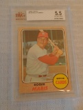 Vintage 1968 Topps Baseball Card #330 Roger Maris Cardinals HOF BGS Beckett GRADED 5.5 EX+