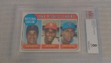 Vintage 1969 Topps Baseball Leaders Card Beckett GRADED 8 NRMT HOFers Marichal Gibson Jenkins