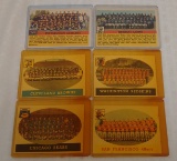 6 Vintage Topps NFL Football Team Card Lot 1956 1956 Steelers 49ers Bears Redskins Browns Lions