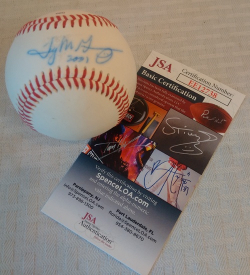 Phillies Tug McGraw Autographed Signed Minor League Rawlings Baseball JSA COA