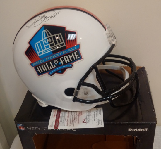 Jerome Bettis Autographed Signed FS NFL Football HOF Helmet Inscription JSA w/ Box Steelers Hall