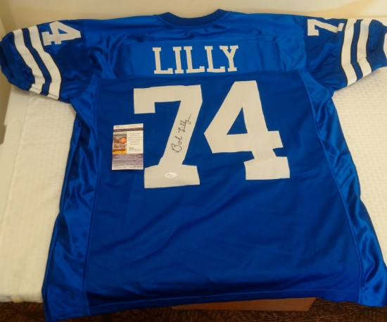 Bob Lilly Autographed Signed NFL Football Jersey Cowboys JSA COA HOF XL