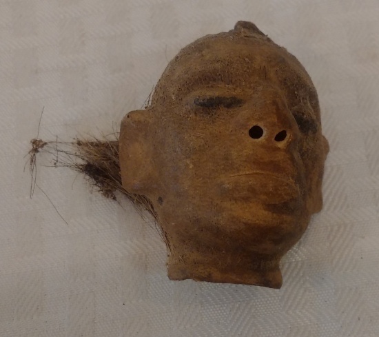 Vinatge Antique Shrunken Head? Hair Rare Oddity Collectible Primitive