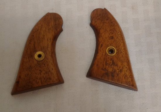 Antique Gun Part Lot 1861 Spiller & Burr Replacement Wood Grips Original? Repro? Refinished?