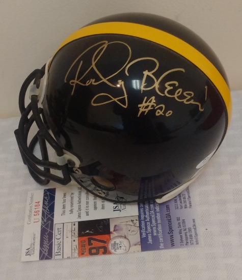 Rocky Bleier Autographed Signed Mini Football Helmet Steelers JSA COA