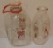 (2) Vintage Glass Milk Bottle Pair Irwin's Camp Hill PA Quart State College Meyer Dairy Chocolate