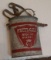 Vintage Metal Falls City Wade In Bucket Minnows w/ Strap Fishing Decorative