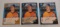 2005 Bowman Draft Picks Prospects All 3 Justin Verlander Rookie Card Lot RC Regular Chrome Gold