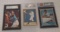 3 GRADED Baseball Rookie Card Lot Alex Rodriguez ARod Lancee Berkman Alfonso Soriano RC