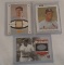 3 HOF Baseball Card Relic Insert Card Lot Stan Musial Bob Feller Wade Boggs Relic Game Used GU