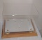 Full Size Football Acrylic Display Case Wooden Base Plastic Repaired Storage NFL NCAA