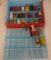 Vintage 1970 Lesney Matchbox Case w/ 4 Trays 30 Die Cast Cars Hot Wheels Tootsie & More