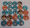 23 Different Vintage 1964 Topps Baseball Metal Coin Lot