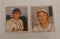 2 Vintage 1950 Bowman Baseball Card Lot #239 Bill Howerton & #249 George Stirnweiss