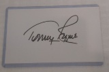 Autographed Signed Index Card PSA COA Baseball Tommy Byrne Yankees