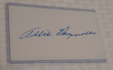 Autographed Signed Index Card PSA COA Baseball Allie Reynolds Yankees