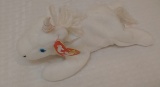 Vintage 1990s TY Beanie Baby Babies Unicorn Mystic Rare Thread Main Tail Iridescent Horn PVC Error?