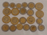 Vintage Mexican Peso Coin Currency Lot Mexico Denomination 1 2 5 Pesos