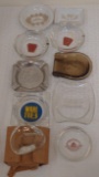 10 Vintage Glass Metal Advertising Ashtray Lot Holiday Inn Resort Casino Hotel USS Steel