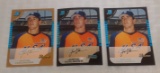 2005 Bowman Draft Picks Prospects All 3 Justin Verlander Rookie Card Lot RC Regular Chrome Gold