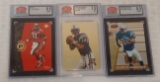 3 SCD GRADED NFL Football HOF Rookie Card Lot Peyton Manning Terrell Owens Marvin Harrison