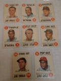 8 Vintage 1968 Topps Baseball Game Insert Lot Frank Robinson Killebrew HOF
