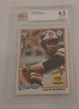 Vintage 1978 Topps Baseball Rookie Card #36 Eddie Murray Orioles HOF Beckett GRADED 4.5