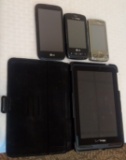 Modern Electronics Lot Verizon Tablet & 3 Cell Phones Smart Locked Turn In For Cash Powers Up