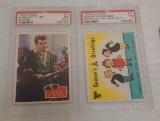 PSA GRADED Non Sport Pair 1959 Fabian & 1960 Yule Laff Season's Greetings NRMT 7