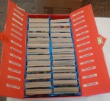 Vintage Topps NFL Football Card Lot 1970s w/ Collector Case Storage Organized By Team HUNDREDS Cards