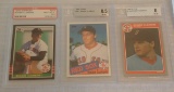 3 Roger Clemens GRADED Rookie Card Lot PSA BGS Beckett 1985 Topps Donruss Fleer Red Sox 8 8.5 NRMT