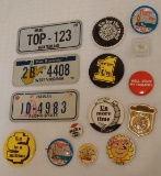 Vintage Lot Pin Button Beatle Bug State License Plate Cereal Premium Promo Advertising Rare