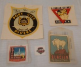 Vintage Decal Sticker Lot Rare Port City Divers Muskegon YMCA Indian Guides Glacier National Park