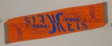 Vintage Full Size Pennant MLB Baseball 1970s New York Mets Statue Of Liberty Orange Rare