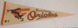 Vintage Full Size Pennant MLB Baseball 1969 Baltimore Orioles Bird Batting Logo Rare