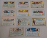 11 Different Vintage 1964 Topps Nutty Awards Postcard Non Sport Lot Unused Unmarked