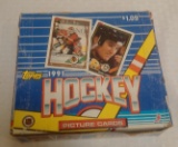 1991-92 Topps NHL Hockey Complete Cello Wax Box 24 Sealed Packs Stars Rookies HOFers