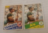 Vintage 1985 Topps & OPC Pair Baseball Card Lot #115 Rickey Henderson HOF Yankees A's NRMT
