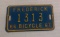 Rare Vintage Metal Official Issue Bicycle License Plate Frederick Maryland MD 1966 1967 #1313
