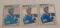 3 Different Variations 1989 Ken Griffey Jr Rookie Card Lot Fleer Dark Medium Light Blue Mariners 548