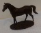 Franklin Mint Solid Bronze Horse Statue Sculpture Byerley Turk Nation Racing Museum 8x6''