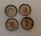 4 Vintage 1965 Coke Coca Cola NFL Football Bottle Cap Lot Nitschke Taylor Jurgensen Johnson