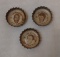 3 Vintage 1965 Coke Coca Cola NFL Football Bottle Cap Lot Lilly Meredith Moore