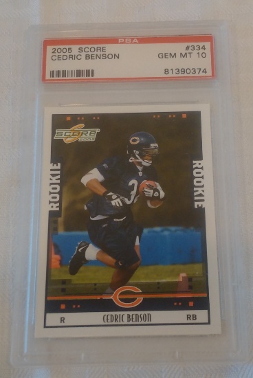 2005 Score NFL Football RC Rookie #334 Cedric Benson Bears PSA GRADED 10 GEM MINT