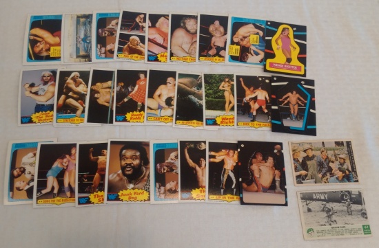 Vintage 1985 Topps WWF Wrestling NRMT Pack Fresh Card Lot Stickers Non Sport Many Rookies RC Hogan